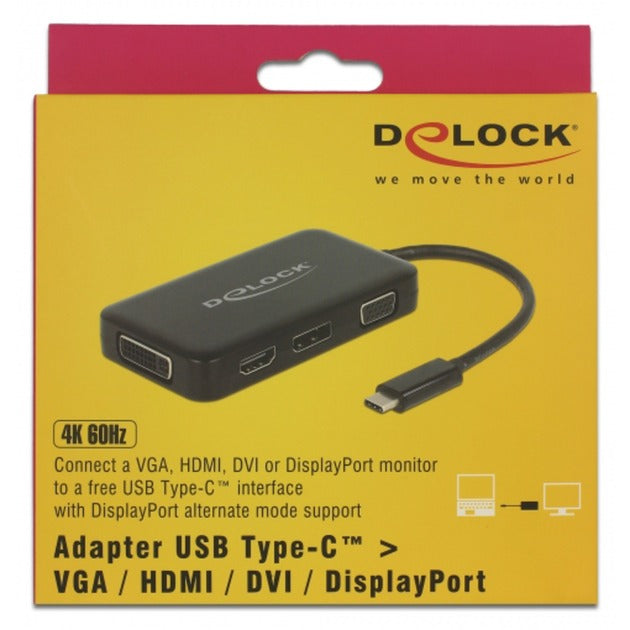 Dellock USB-C> VGA HDMI DVI Displayport