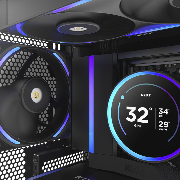 Nzxt f120x ventilateur de boîtier rgb (noir, 120 x 120 x 30 mm, pwm)