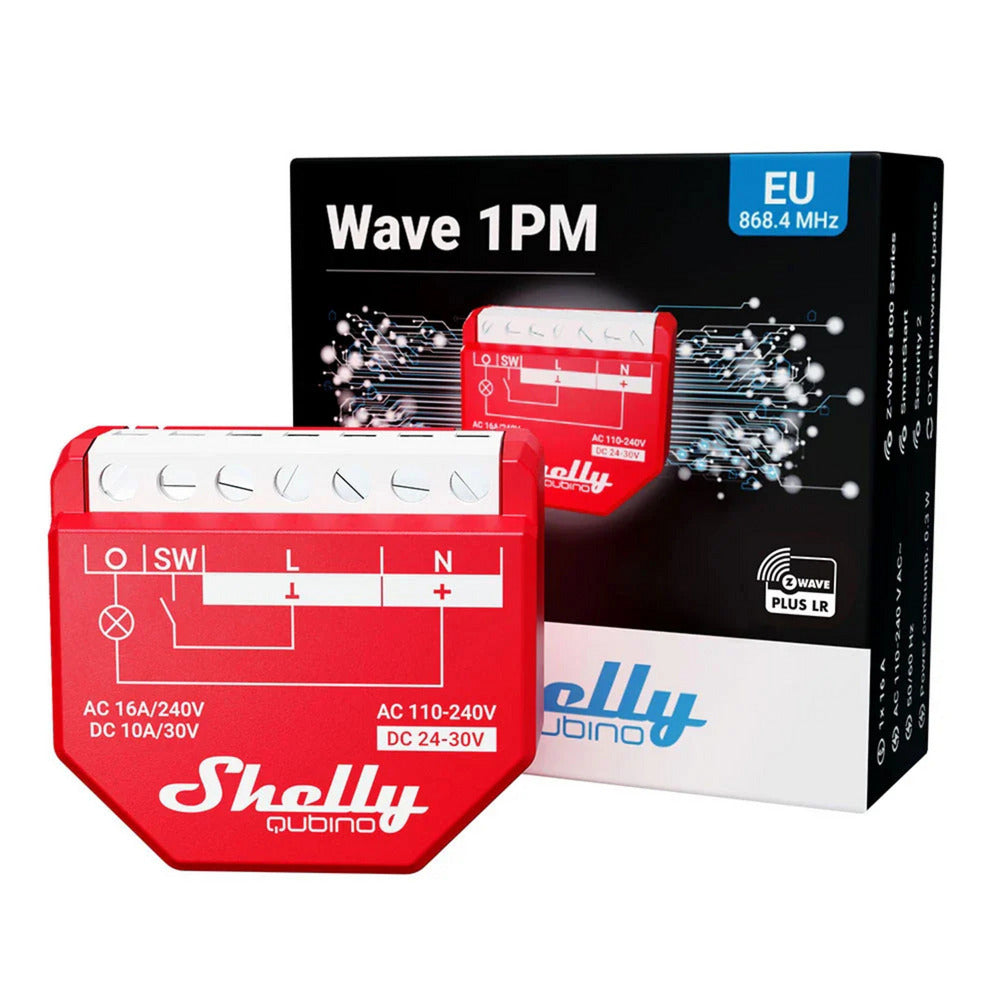 Shelly wave 1pm eu lr switch (rouge, z-wave, z-wave+)