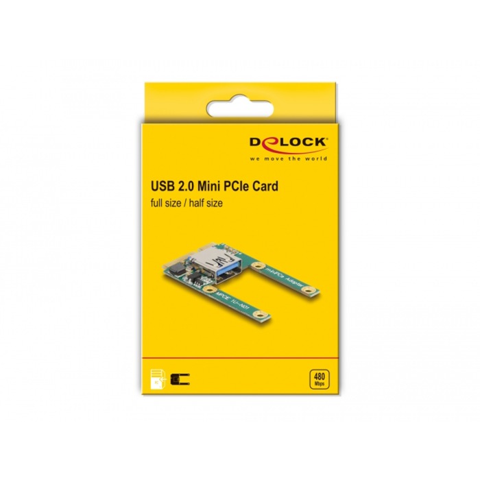 Dellock Mini PCIe I O 1 X USB 2.0 Type-A Femelle Femelle