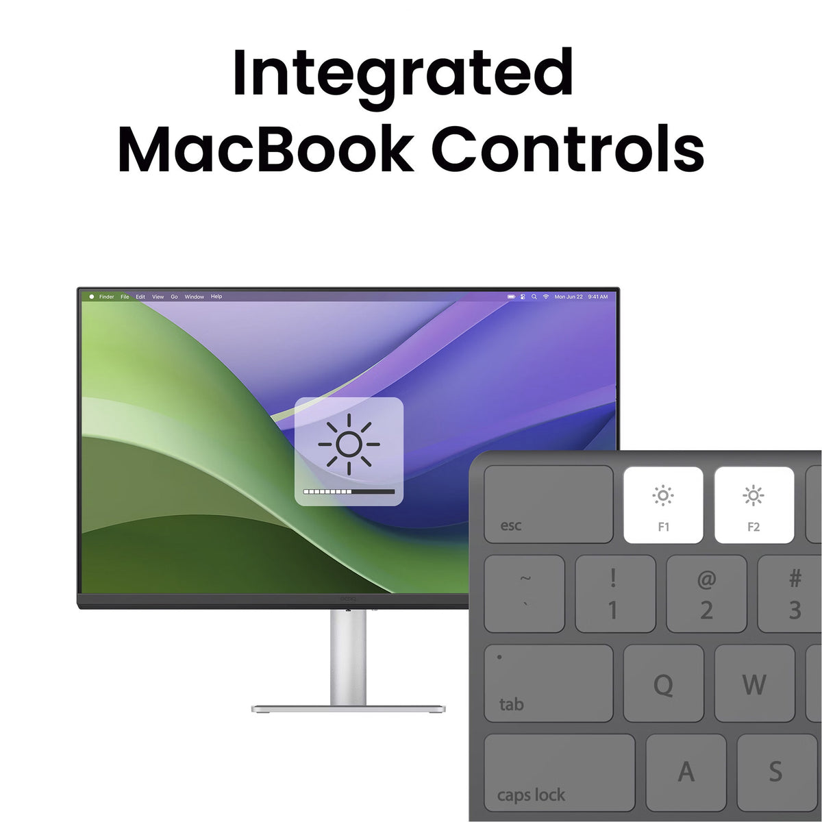 Benq ma270up pour moniteur macbook 27 4k uhd (argent, hdmi, usb-a, usb-c, audio)