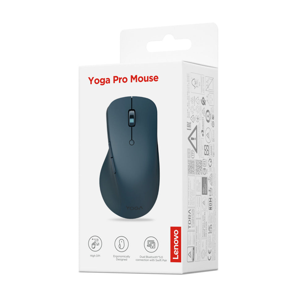 Souris Lenovo Yoga Pro (turquoise, 800 - 4000 dpi, Bluetooth USB-C)
