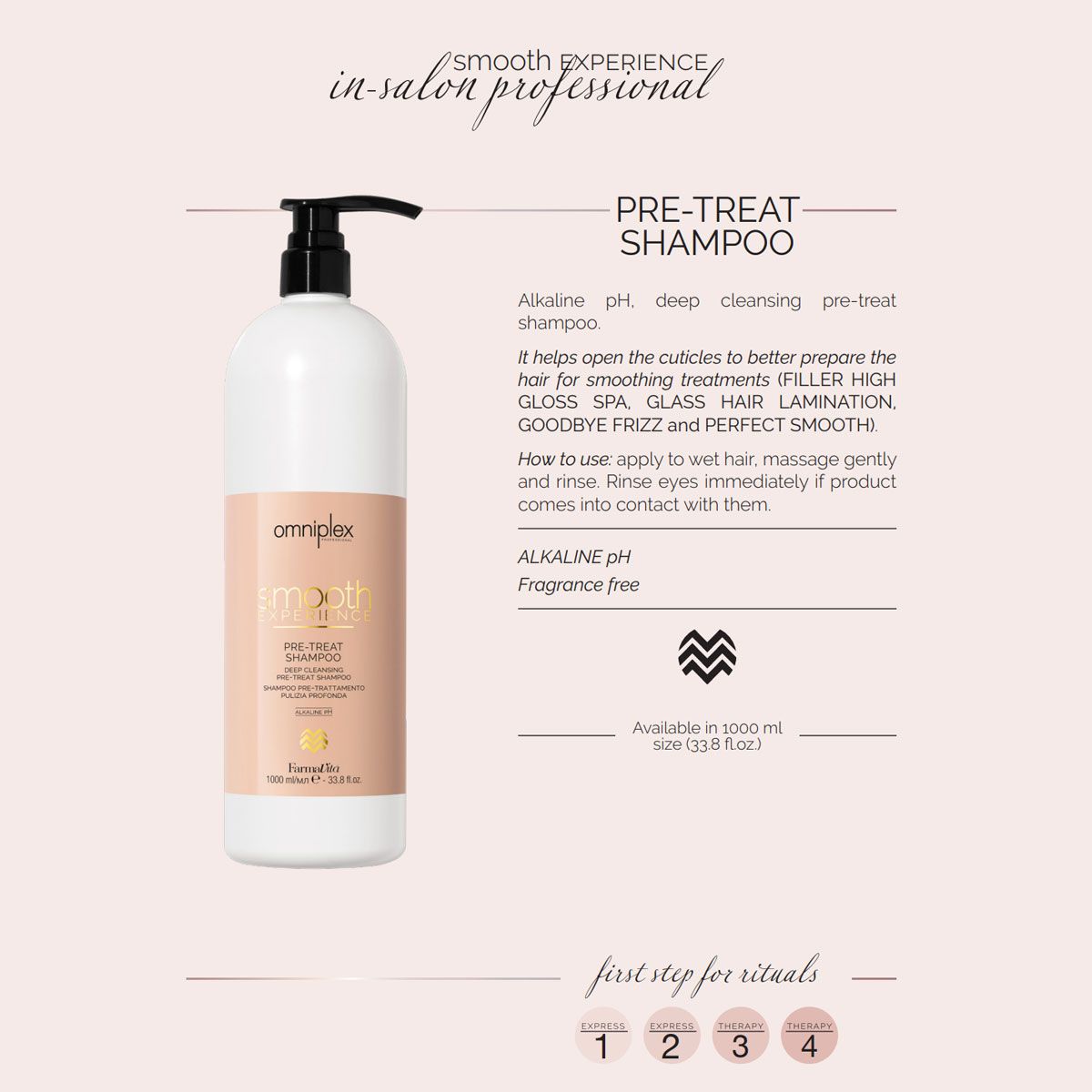 Farmavita omniplex smooth experience shampooing pré-traitant 1000ml