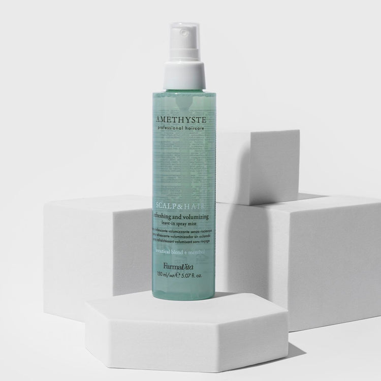Farmavita améthyste cuir chevelu cheveux rafraîchissant et volumateur brume spray sans rinçage 150 ml