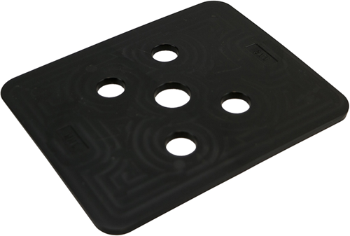 Plaque de pression Gb sans fente 3mm noir; 144 pièces par sachet | 144 pièces - gb3491030144