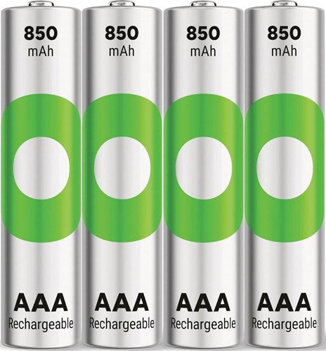 GP Batteries AAA rechargeables 850mAh Nimh 4pk