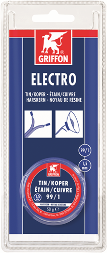 Griffon fil électrique à souder étain cuivre 99 1 âme en résine | blister ø 1,5 mm | 50g - 6312696
