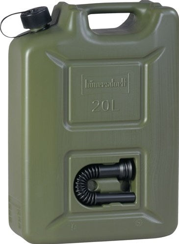 Bidon de carburant Hunersdorff | capacité 20 l | PEHD vert olive | l350xl165xh495mm | 1 pièce - 802000 - 802000