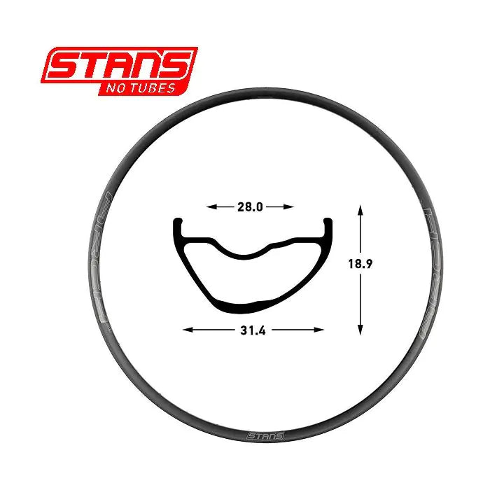 Stans notubes jante arch mk4 29 32h noir gris snt