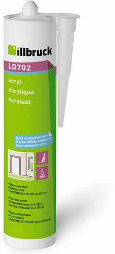 Mastic acrylique Illbruck ld702 (intérieur) | blanc | 310ml-ld702395702