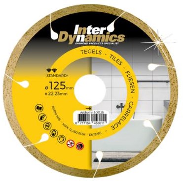 Carreau de scie diamantée Inter Dynamics standard+ 125x22,2mm - 307125