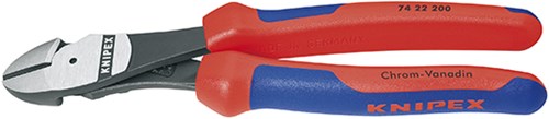 Knipex pince coupante latérale électrique noire atramentisée avec poignées multi-composants 200 mm - 7422200