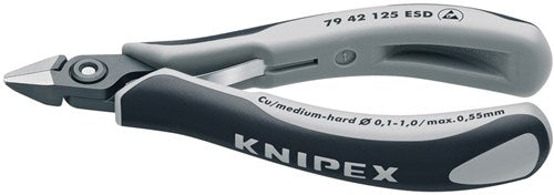Knipex pince coupante latérale tête pointue 125 mm esd - 7942125esd