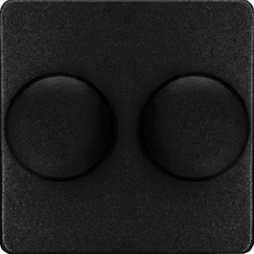 Kopp hk05 plaque de recouvrement noir mat + bouton variateur duo - 4621635