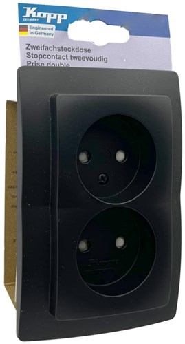 Kopp hk05 prise encastrable double noir mat - 4621715