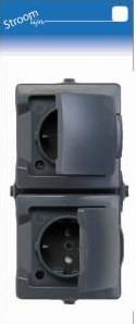 Kopp swd prise en saillie ra double horizontale anthracite - 6628240