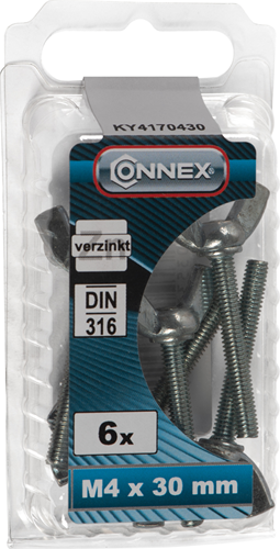 Boulon à oreilles Connex m4x30 6 pcs vz - ky4170430
