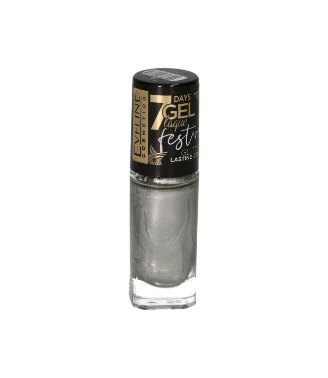 Eveline Eveline 7 jours Gel Laque Couleur durable 8 ml Numéro 02 Silver Glitter