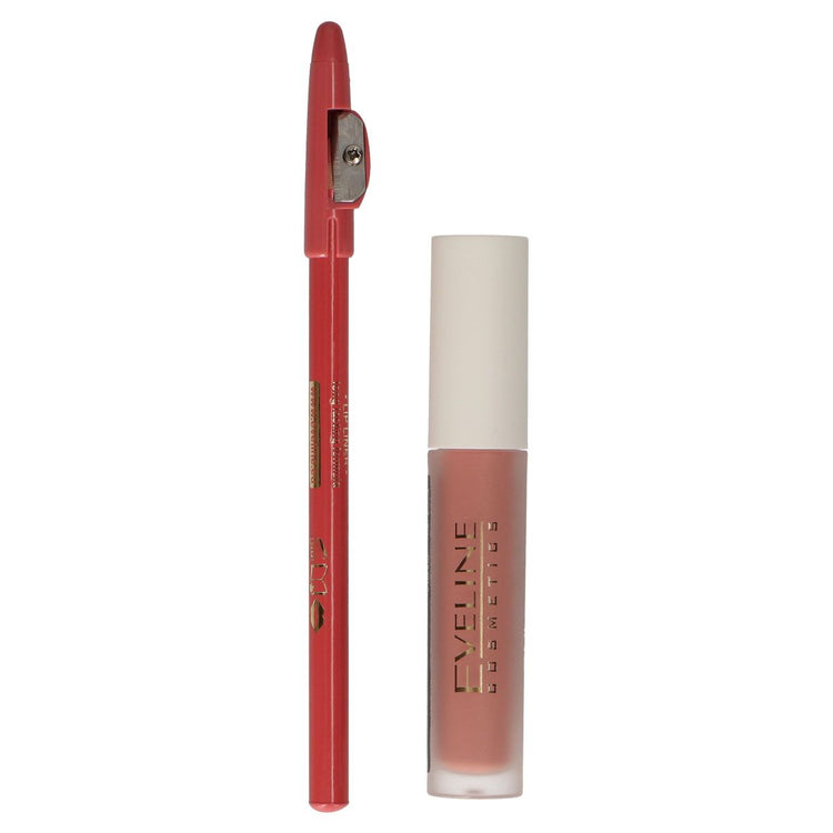 Eveline Eveline Oh! Mes lèvres kit de lèvres Liquid Matt Silky No. 12 Praline Eclair