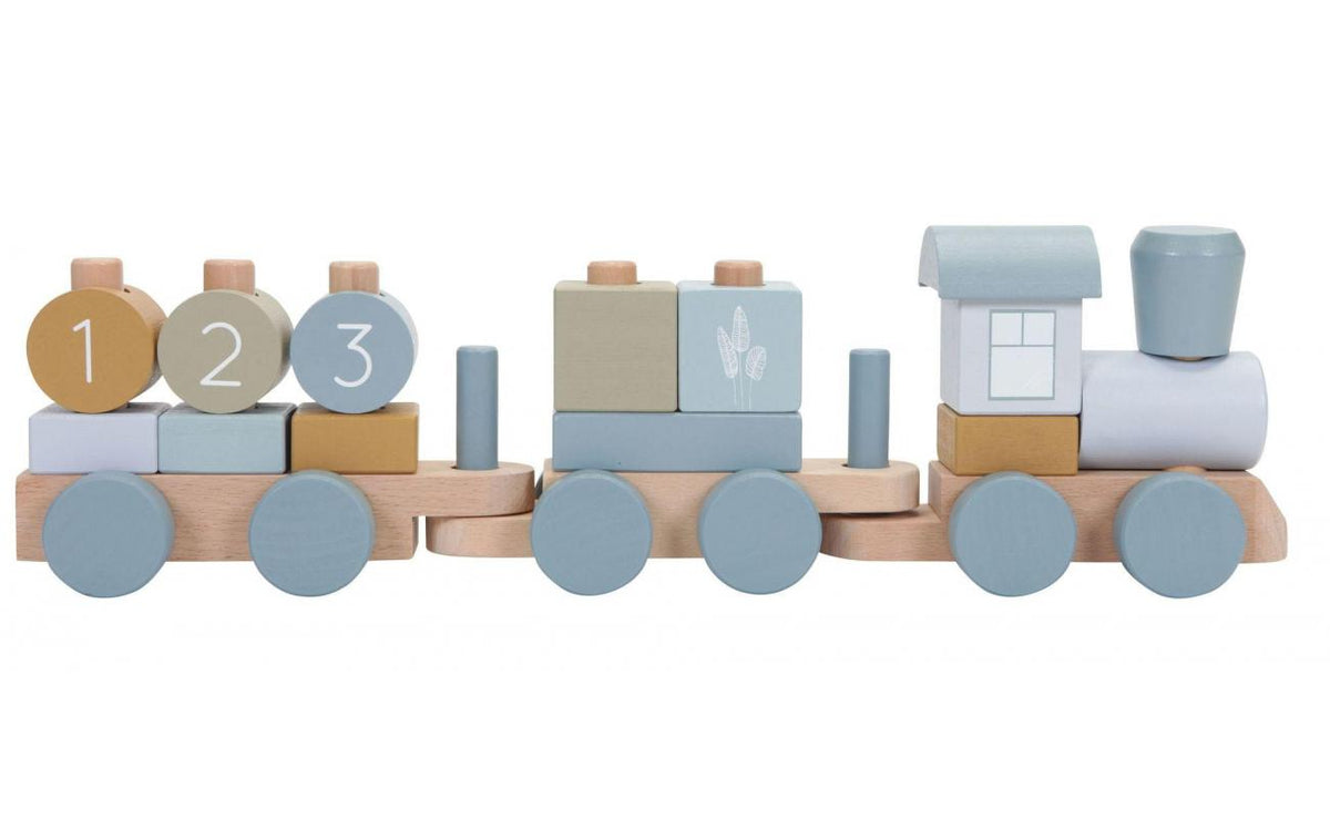 Tiamo petit train néerlandais bleu avec 2 wagons