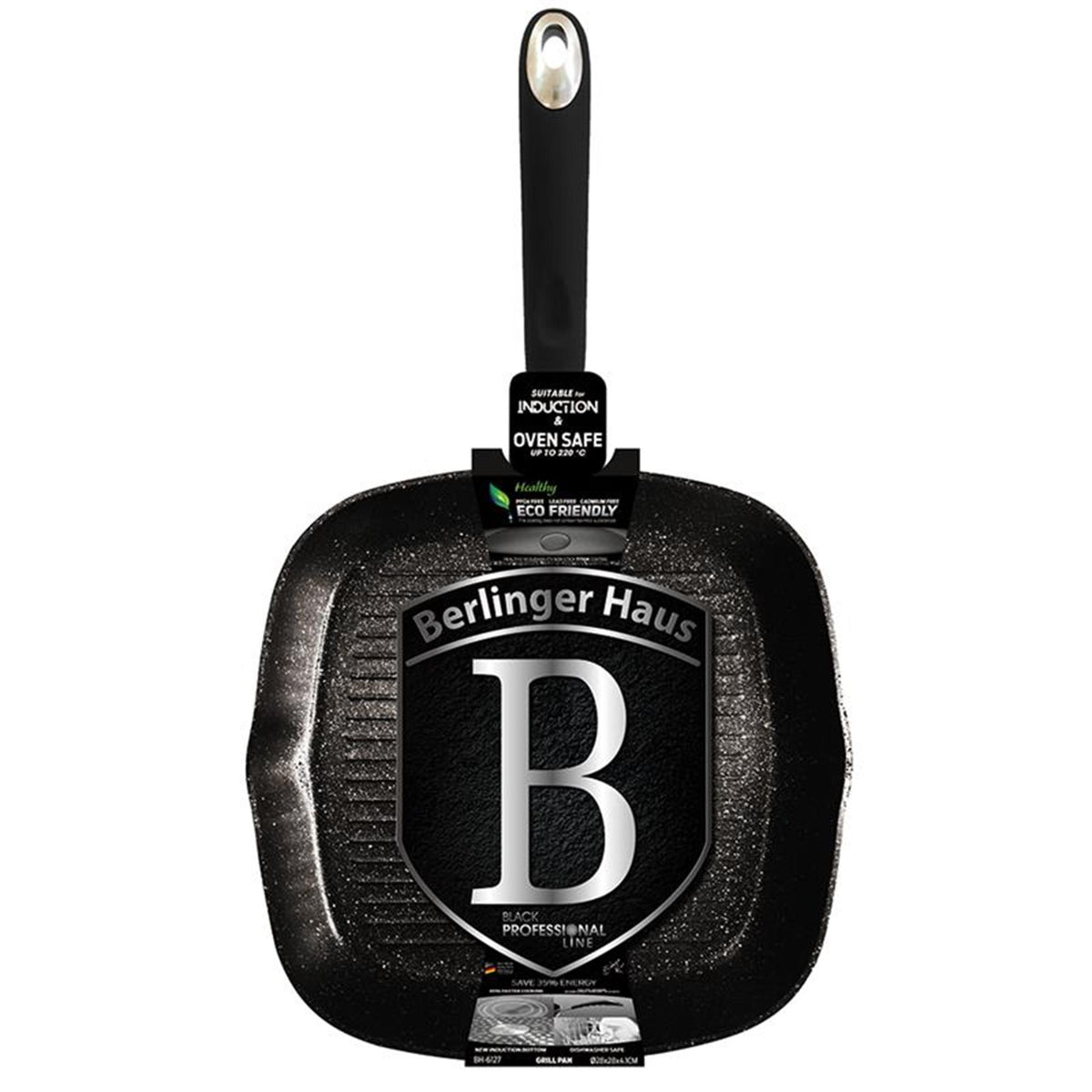 Berlingerhaus poêle à griller 28cm noir