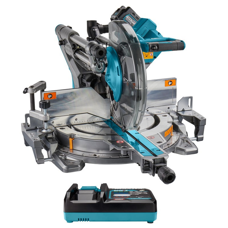 Makita ls004gm102 | 40 V maximum | scie à tronçonner radiale | 260 mm | Batterie 4,0 Ah (1 pièce) | chargeur rapide | dans la boîte | avec émetteur AWS ls004gm102