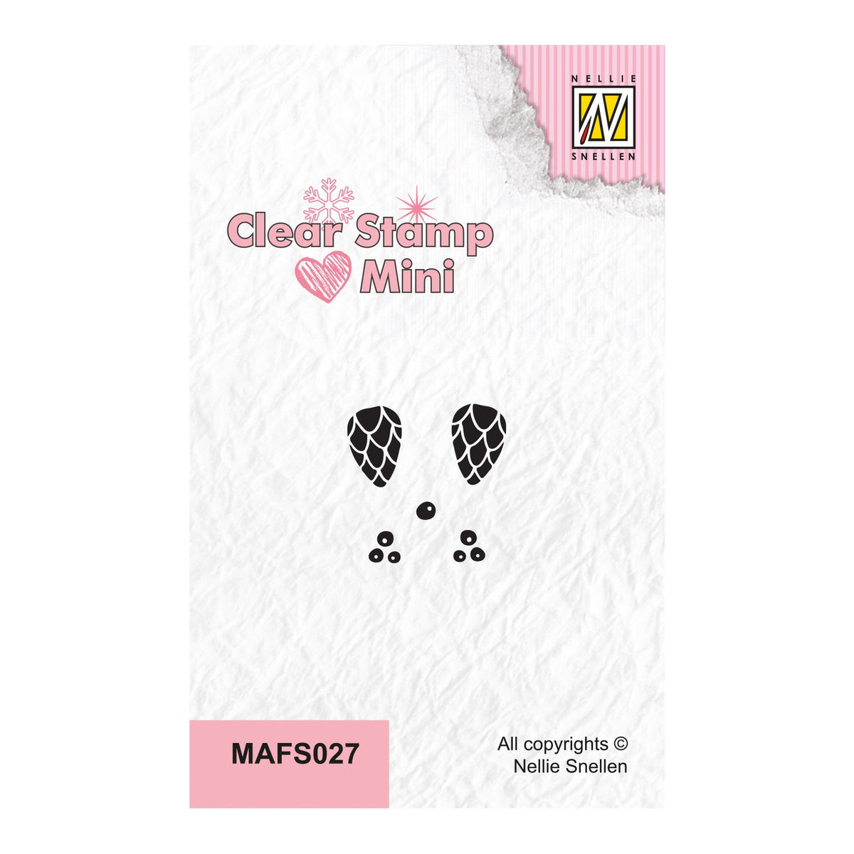 Le choix de Nellie • mini tampons transparents pommes de pin et baies