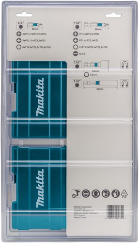 Jeu d'embouts de tournevis à percussion Makita, 90 pièces