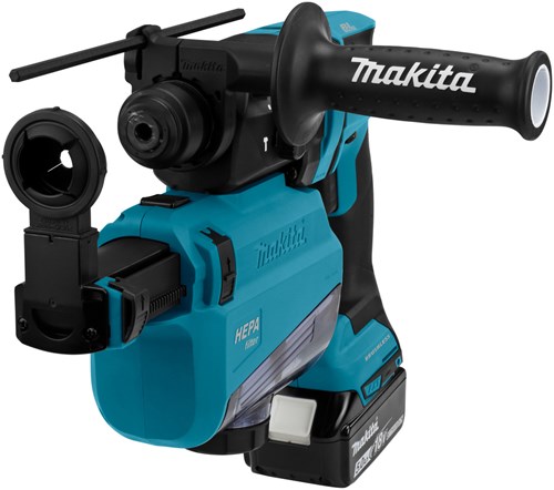 Makita mr182twju perceuse à percussion combinée à batterie 18v | sds-plus | 5.0ah dans mbox avec extraction de poussière - hebr182twju