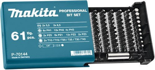 Jeu d'embouts de tournevis Makita, 61 pièces
