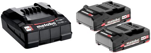 Metabo set de base 2 x 18v 2,0 ah li-power + chargeur sc 36 - 685161000