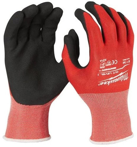 Accessoires Milwaukee gants de travail trempés classe de coupe 1 a | m8 | 12 paires - 4932471614