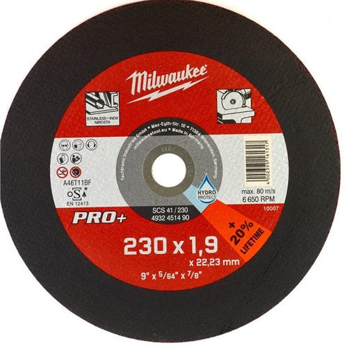 Milwaukee accessoires disque à tronçonner métal scs41 230 x 1,9 mm pro+ - 25 pièces - 4932451490