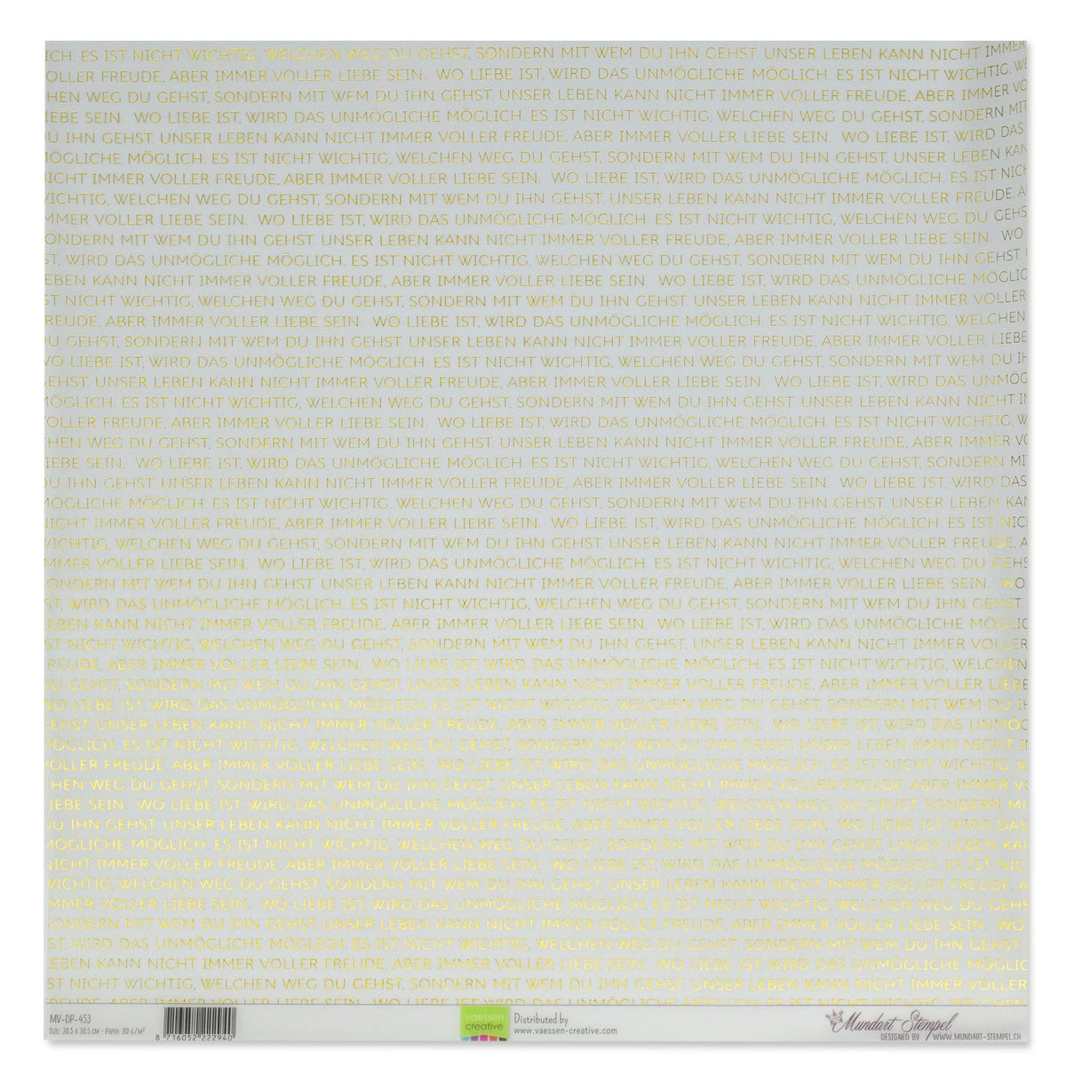 Timbre Mundart • papier vélin texte allemand hochzeitsspruch