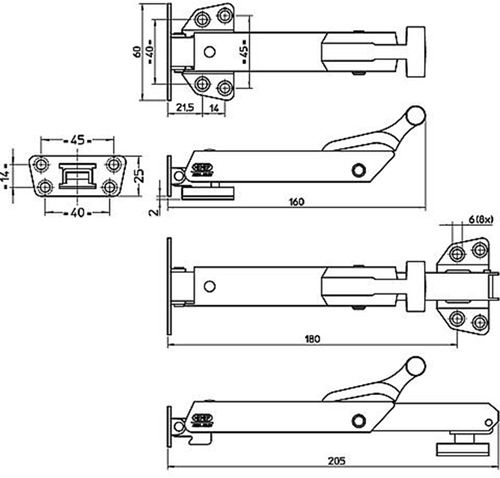 Nemef 2040 17 compas combiné pour fenêtres ouvrant vers l'extérieur | acier inoxydable - 9204017000