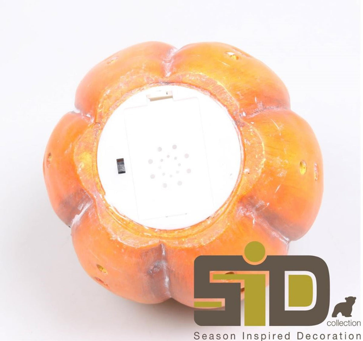 Citrouille de décoration inspirée des saisons avec éclairage LED h14cm