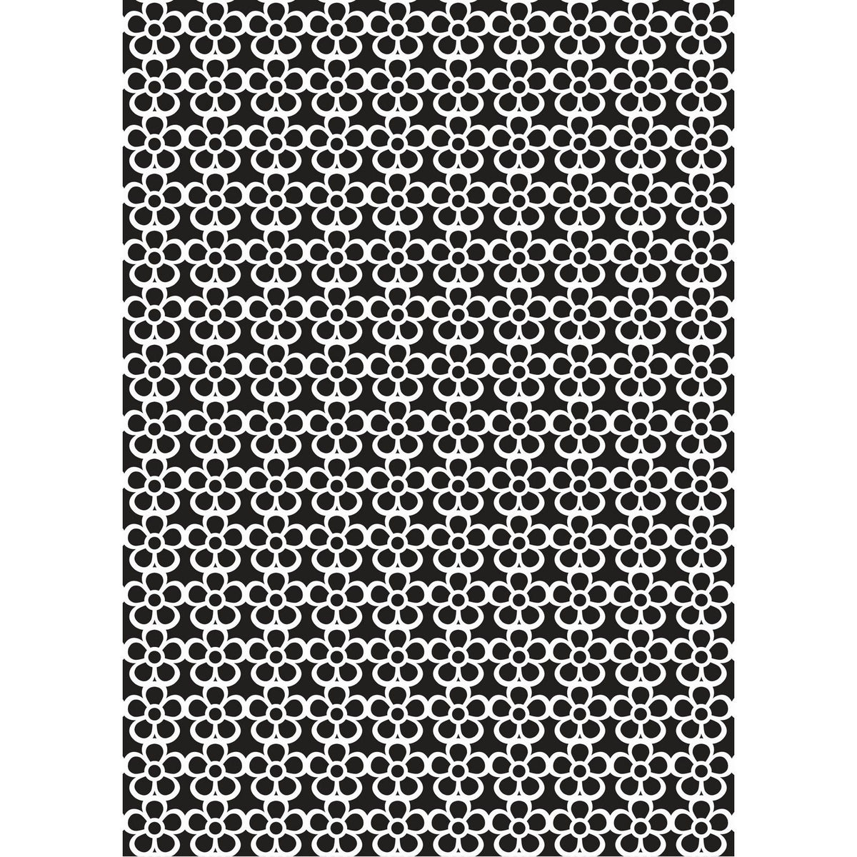 Le choix de Nellie • pochoir technique mixte a5 motif floral