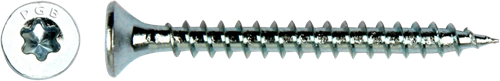 Pgb-fasteners vis universelle pour panneaux d'aggloméré vk-t filetage complet tête fraisée ø4,0x20 zn tx20 | 200 pièces | pgwvtv001004000203