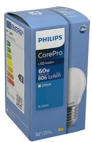 Philips LED balle E27 6,5-60W 2700K filament mat - LED3752
