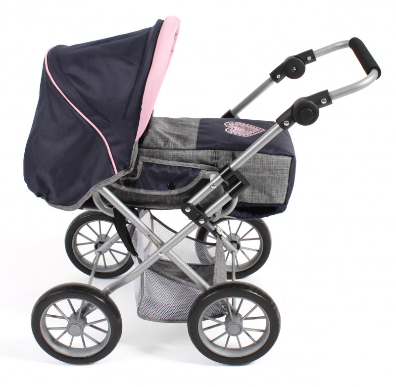 Bayer chic landau de poupée leni combi (bleu foncé avec coeur)