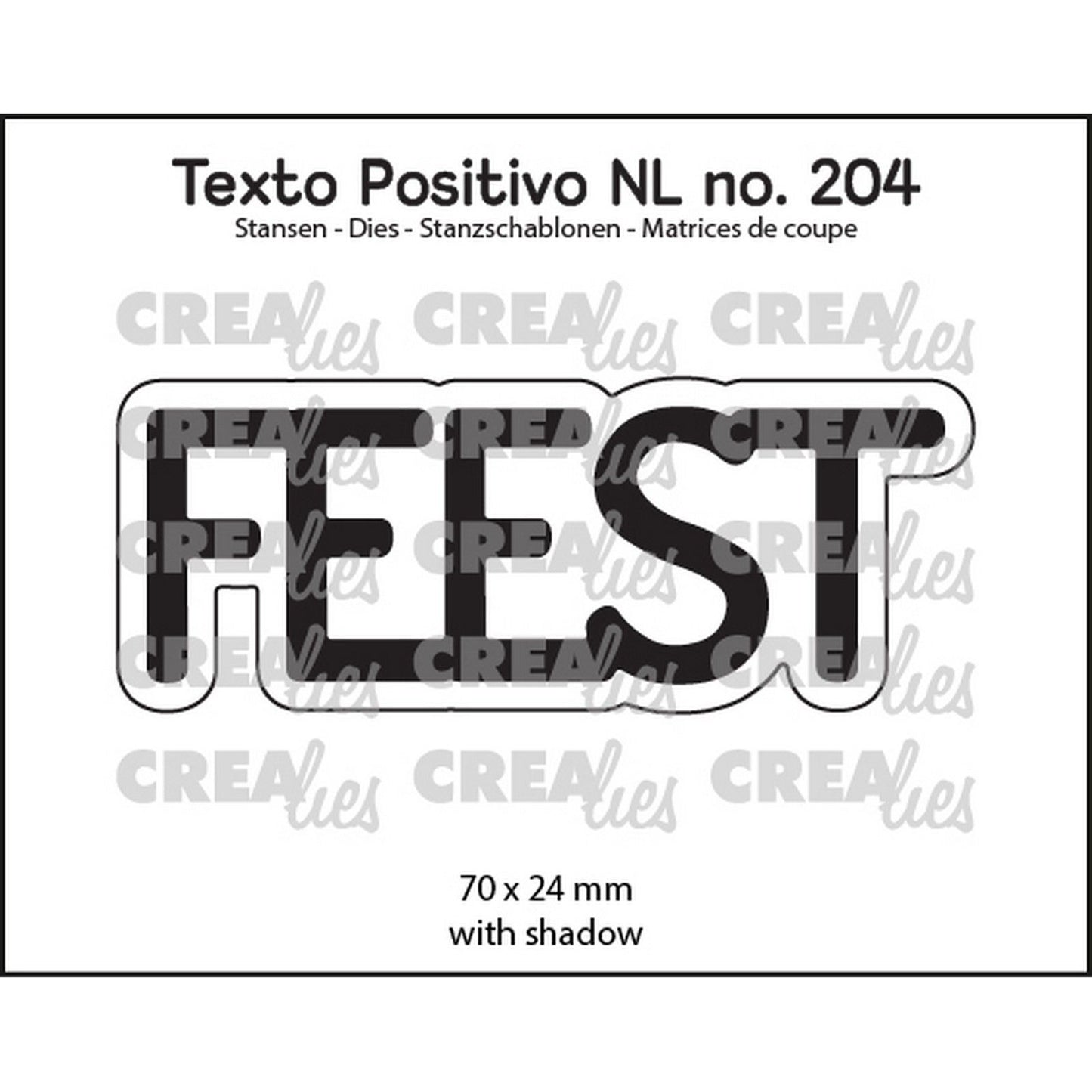 Crealies • texto positivo matrices de découpe fête