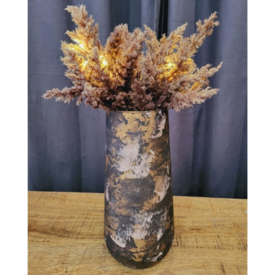 Countryfield branche artificielle bouquet d'astilbe LED sur batterie marron foncé 37 cm | 12 pièces