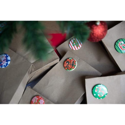 Calendrier de l'Avent à boutons Deco Heitmann 4 cm lot de 24 | 24 pièces