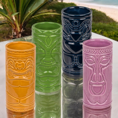 Tasse tiki Out of the blue 250 ml 4 assortis | 12 pièces
