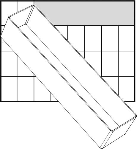 Boîte à encastrer Raaco, taille A8-3, H : 47 mm, taille 235x55 mm, 1 pièce