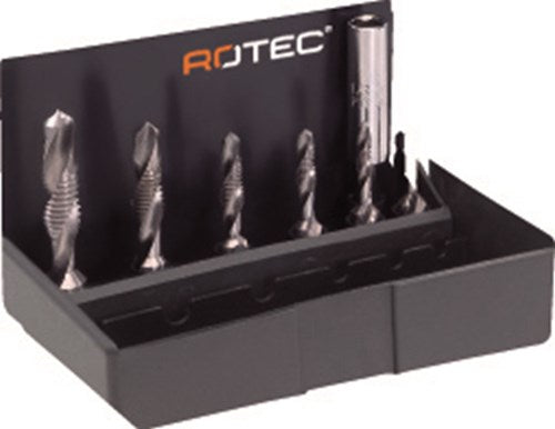 Jeu de tarauds combinés Rotec 7 pièces m3-m10