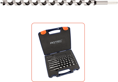 Rotec 900.1065 9 pièces. jeu de forets pour tuyaux type '240', ø4-18 x 230 mm - 900.1065