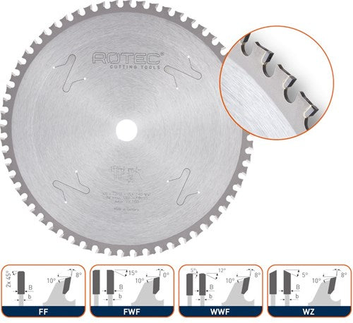 Rotec hm lame de scie à sec en acier de construction, ø300x2,2x30mm z=80 wwf - 5560125 - 556.0125