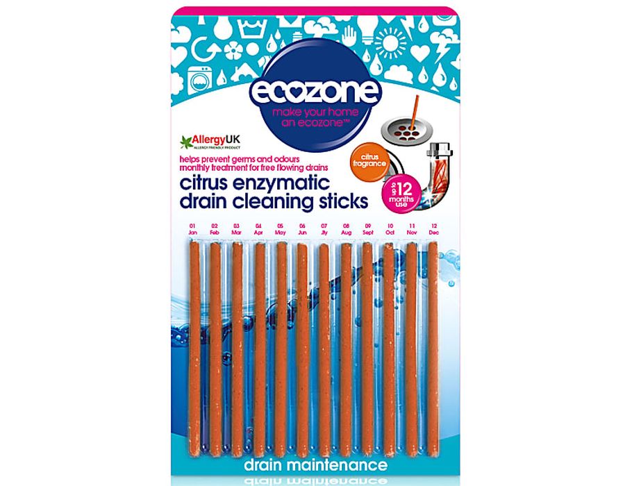 Écozone Drain Unblocker Sticks - Citrus - 12 PCS.
