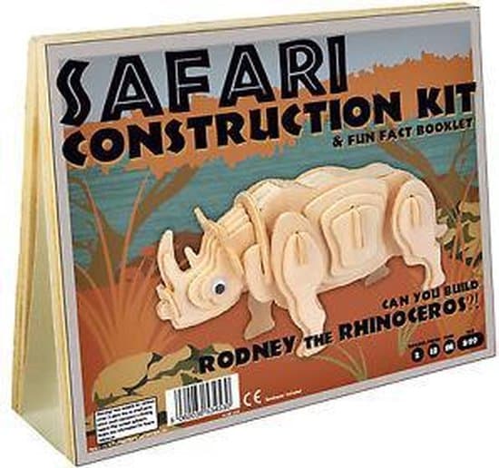 Construction de Rhino Safari, ensemble de construction Hout
